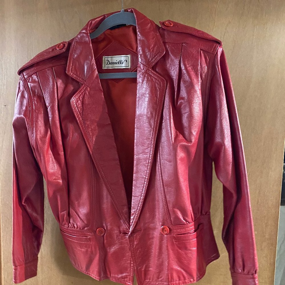 Vintage Red Leather Jacket